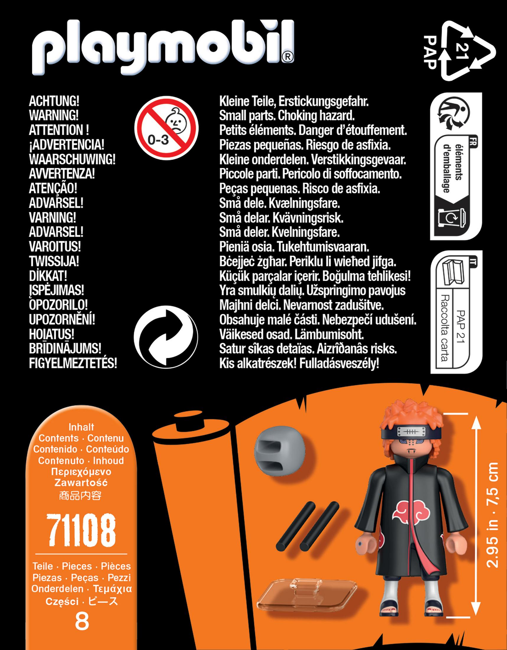 Eine Spielfigur mit roter Wolke und schwarzem Gewand wird mit anderen Spielelementen gezeigt.