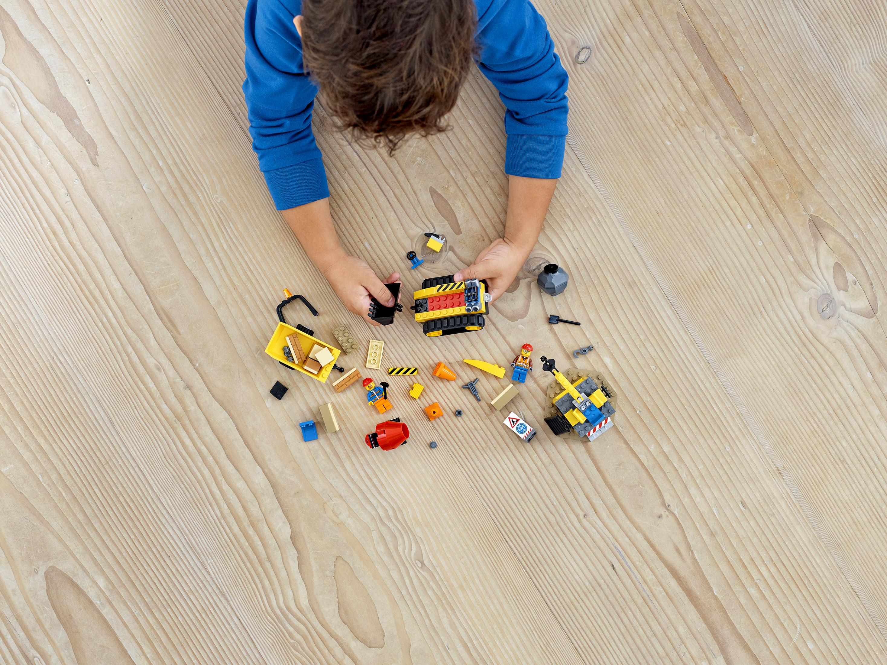 LEGO 60252 BAGGER AUF DER BAUSTELLE Bausatz, Mehrfarbig
