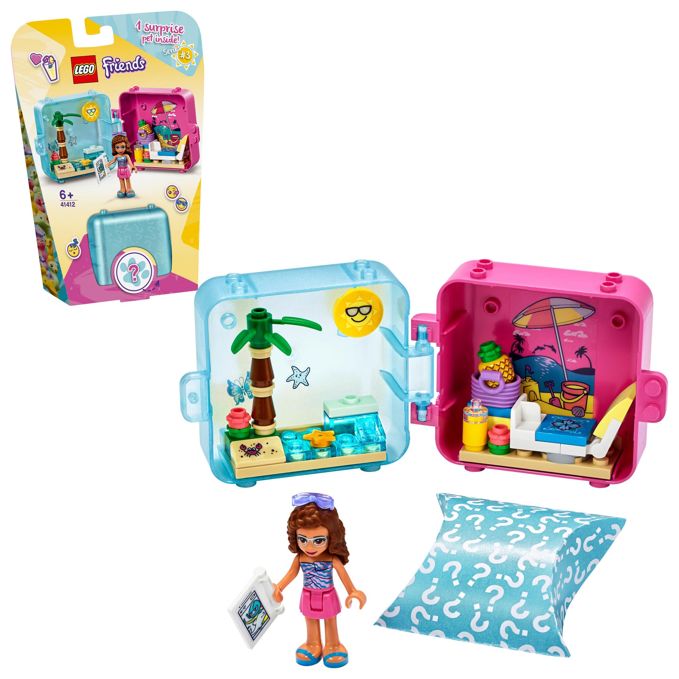 Zestaw Lego Friends z mini-lalką, dwiema małymi walizkami i akcesoriami.