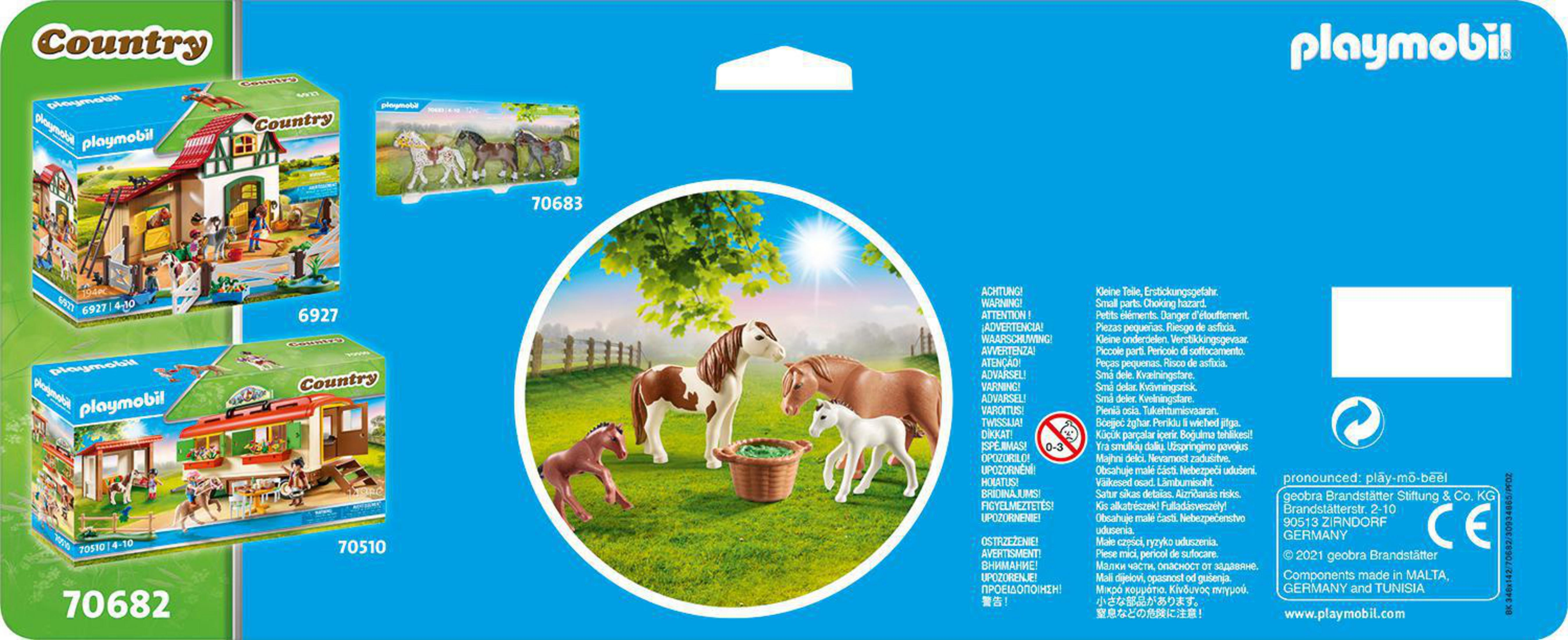 Playmobil Country Set Box: Pferde- und Stall-Szenen.
