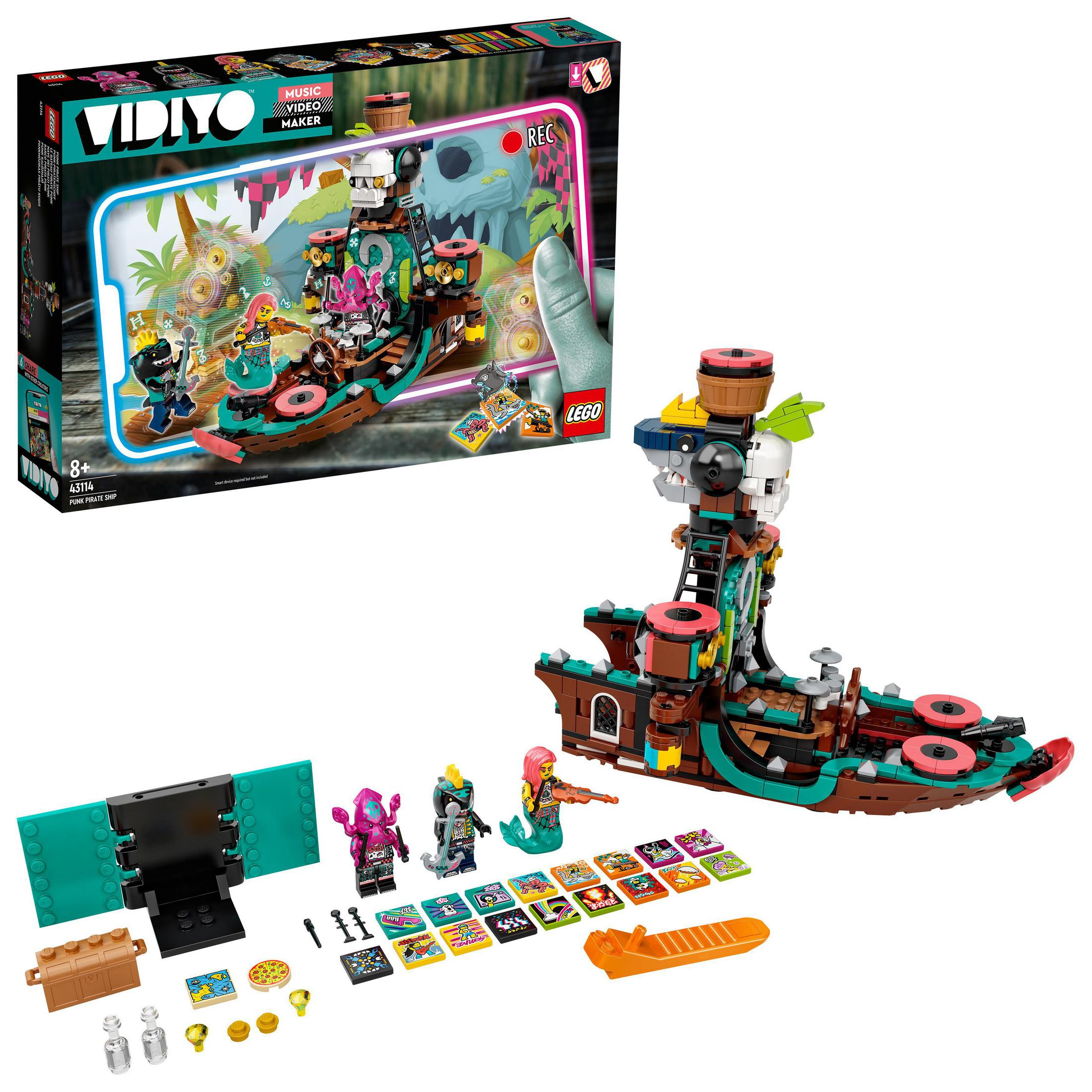 LEGO 43114 SHIP PIRATE Mehrfarbig Bausatz, PUNK