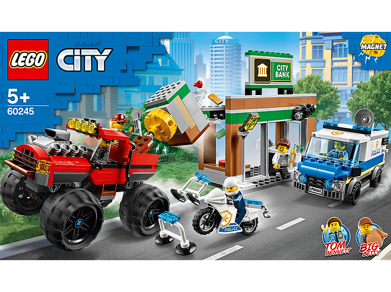 LEGO 60245 RAUBÜBERFALL MIT Bausatz, DEM Mehrfarbig MONSTER-TRUCK