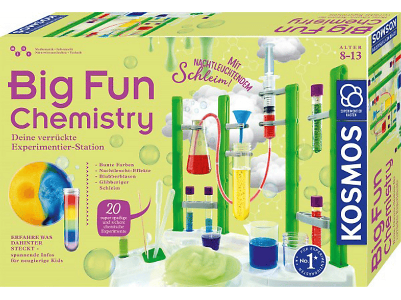 KOSMOS 642532 BIG FUN CHEMISTRY Experimentierkasten, Mehrfarbig