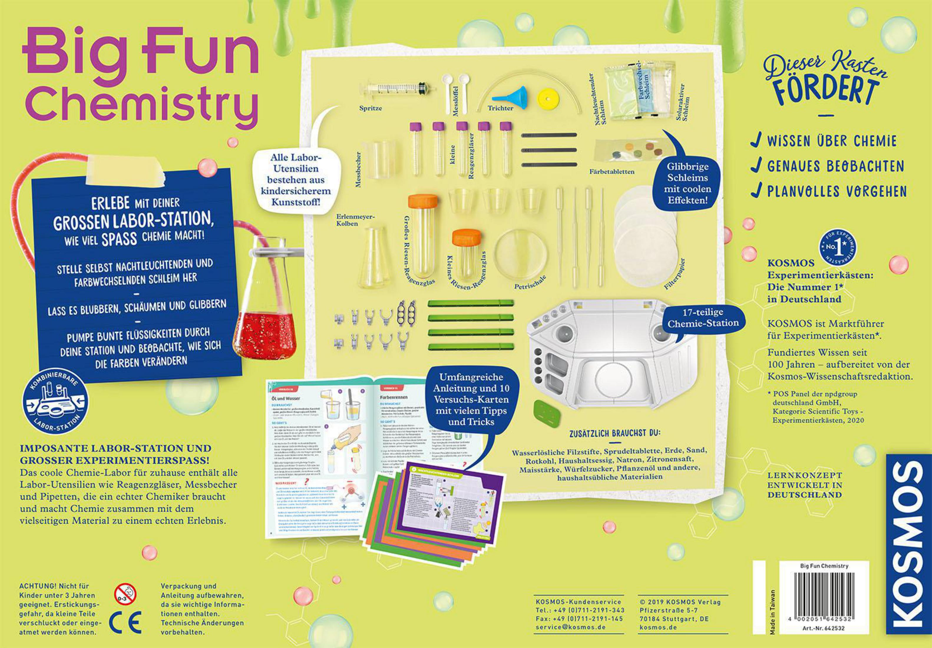 BIG Mehrfarbig CHEMISTRY KOSMOS Experimentierkasten, FUN 642532