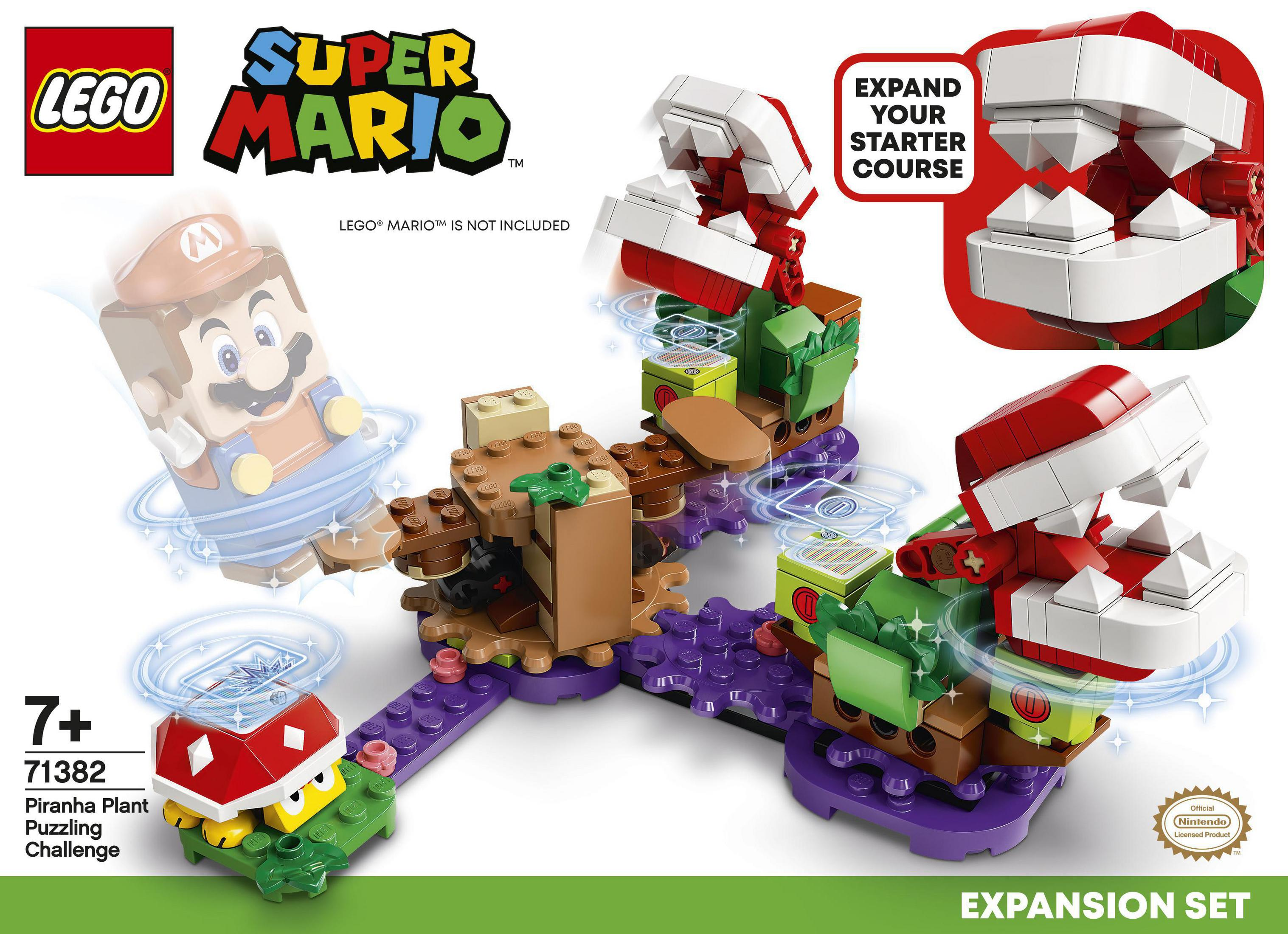 LEGO Super Mario Piranha Plant Puzzling Challenge. Zawiera Piranha Plant, Mario i tor przeszkód.