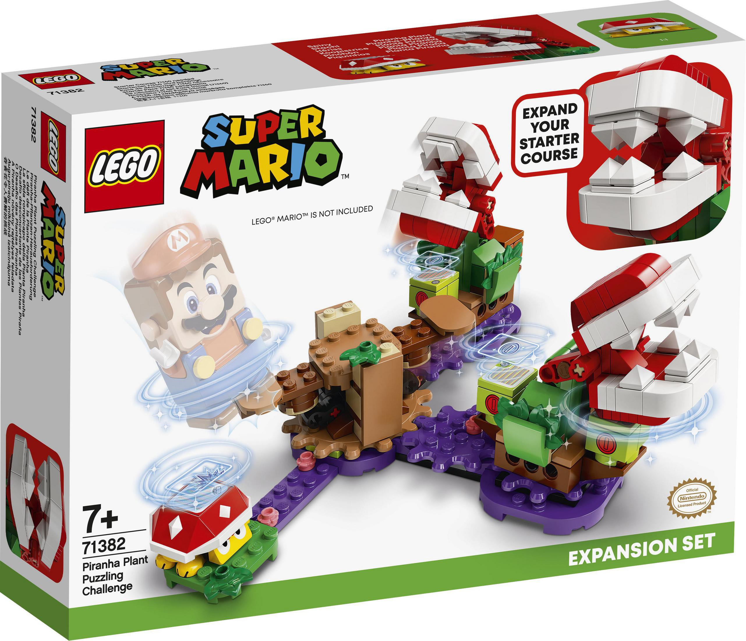 Zestaw Lego Super Mario. Figurka Mario z roślinami Piranha i innymi elementami.