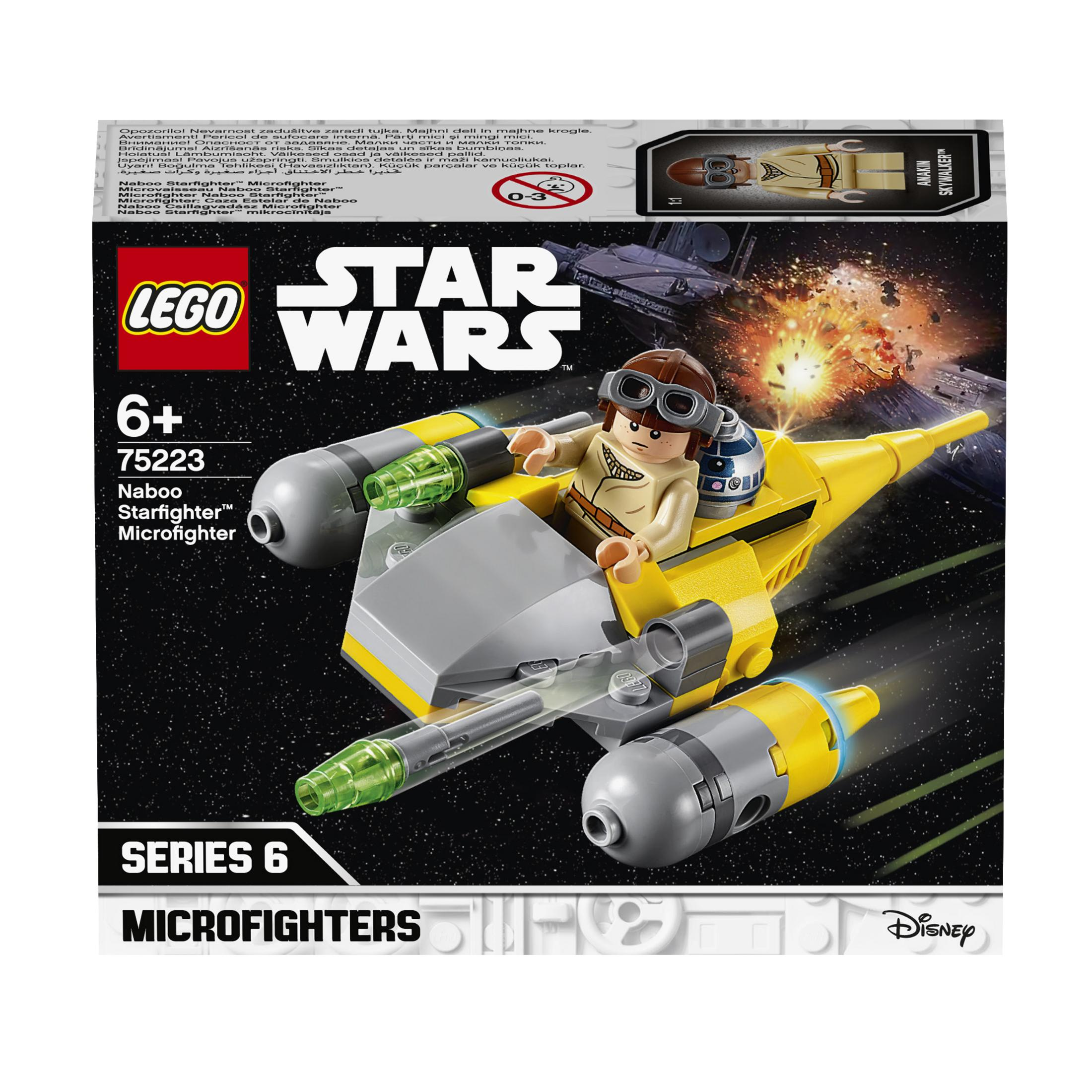 Lego Star Wars Naboo Starfighter Microfighter Spielzeug mit Pilotfigur.