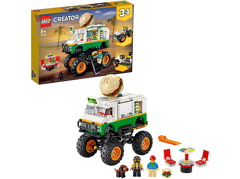 LEGO 31104 BURGER-MONSTER-TRUCK Bausatz, Mehrfarbig
