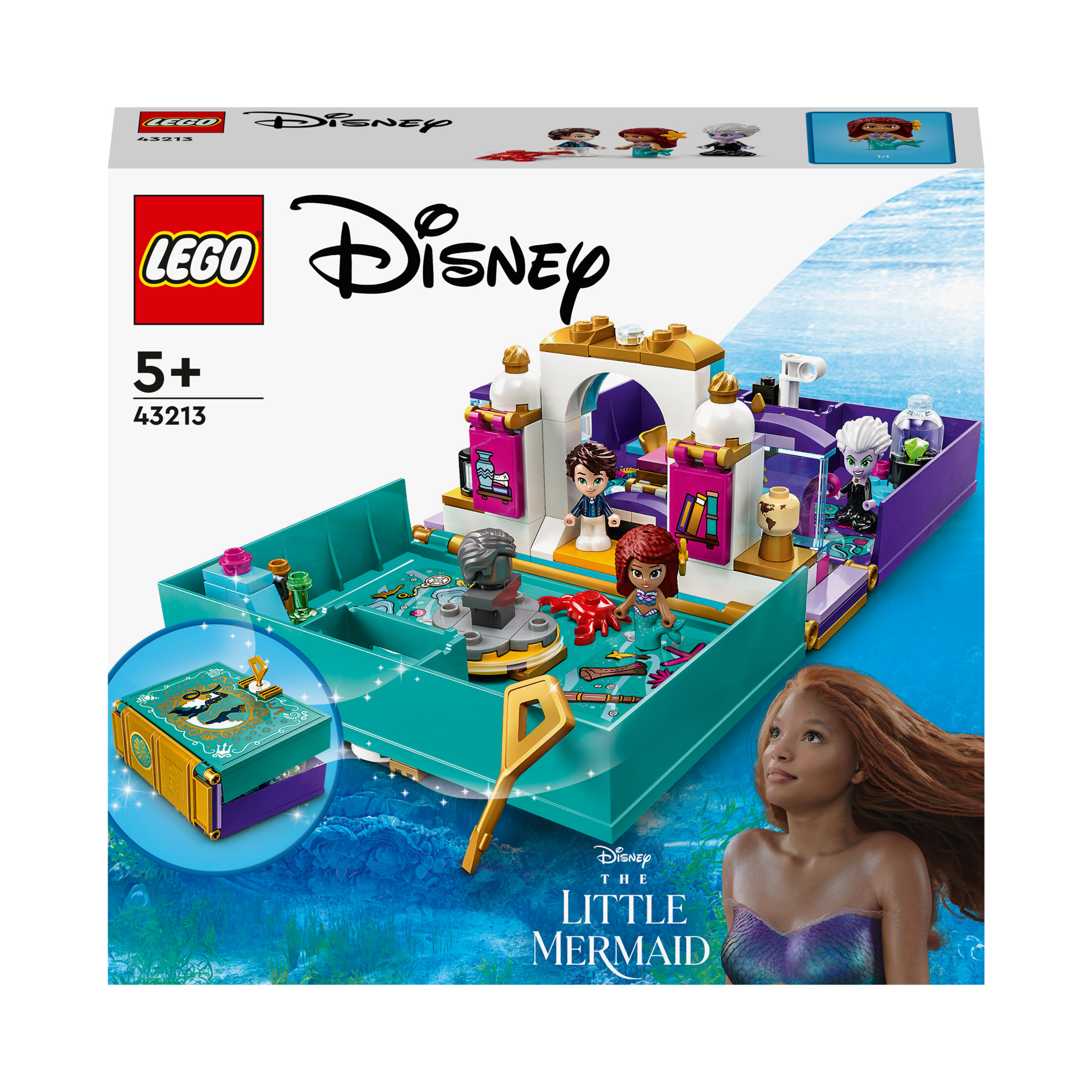 Set de Lego de La Sirenita con personajes, un barco y otros accesorios.