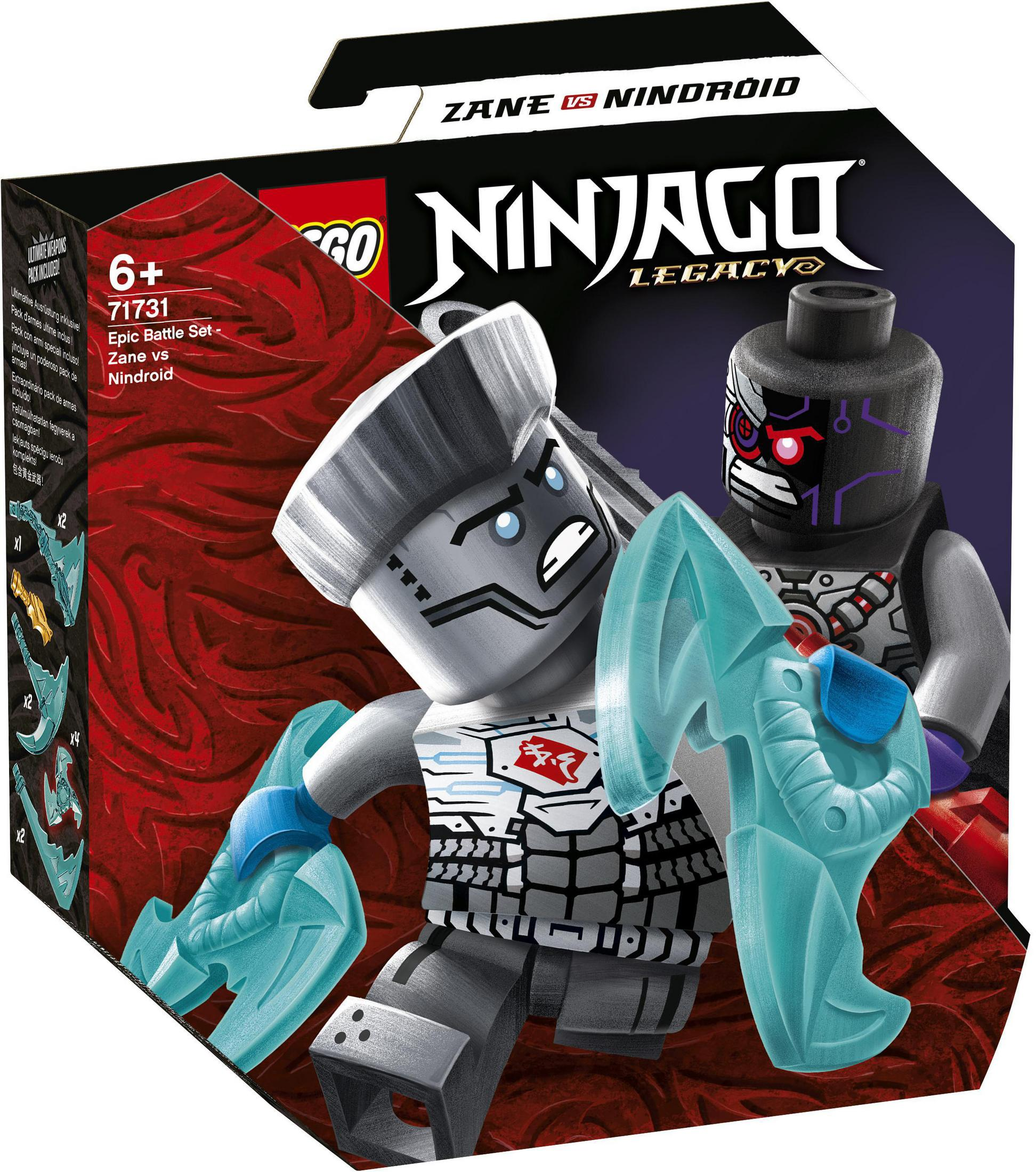 NINDROID Bausatz, VS. Mehrfarbig SET: 71731 BATTLE LEGO ZANE