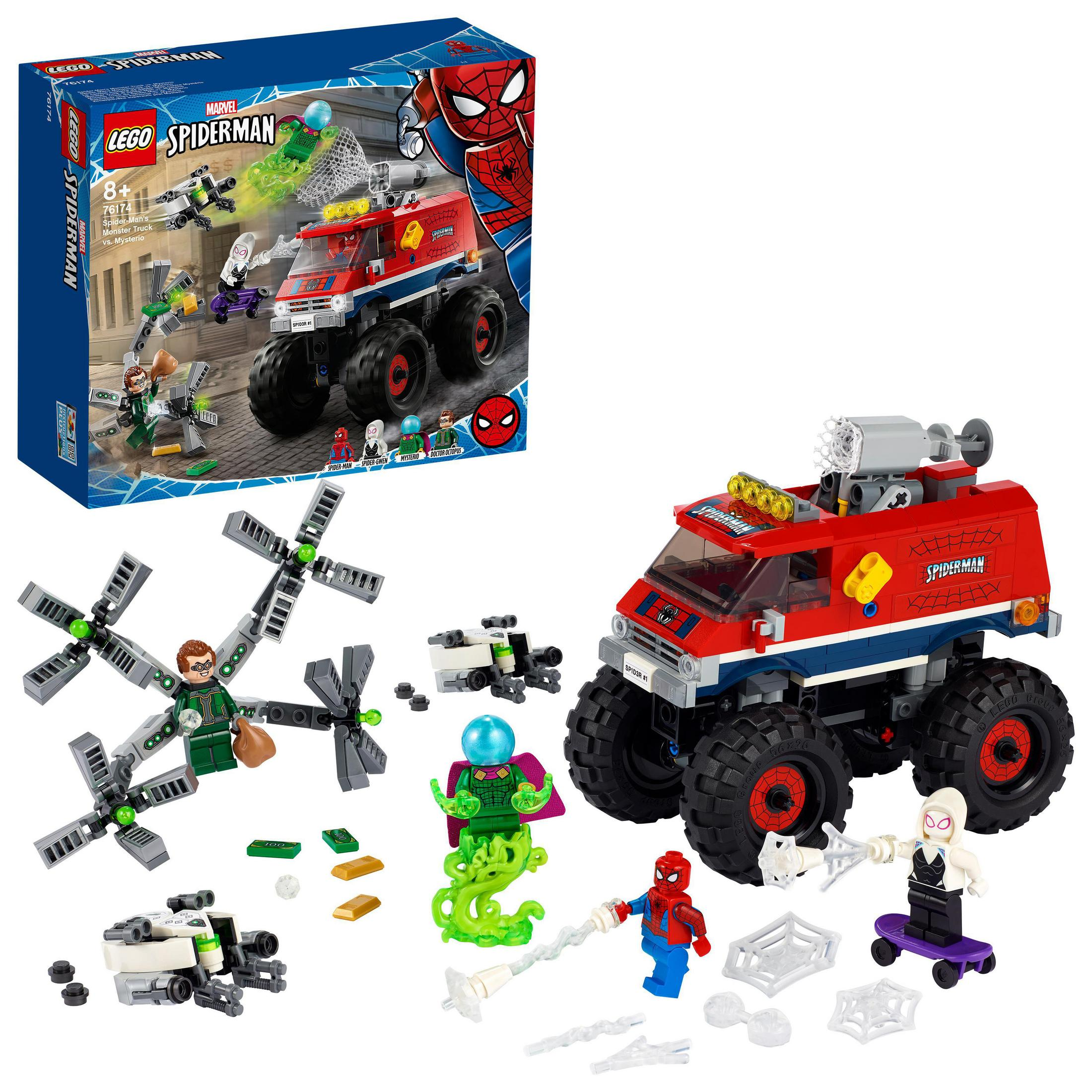 LEGO 76174 SPIDER-MANS MONSTERTRUCK MYSTERIO Mehrfarbig Minifiguren, VS