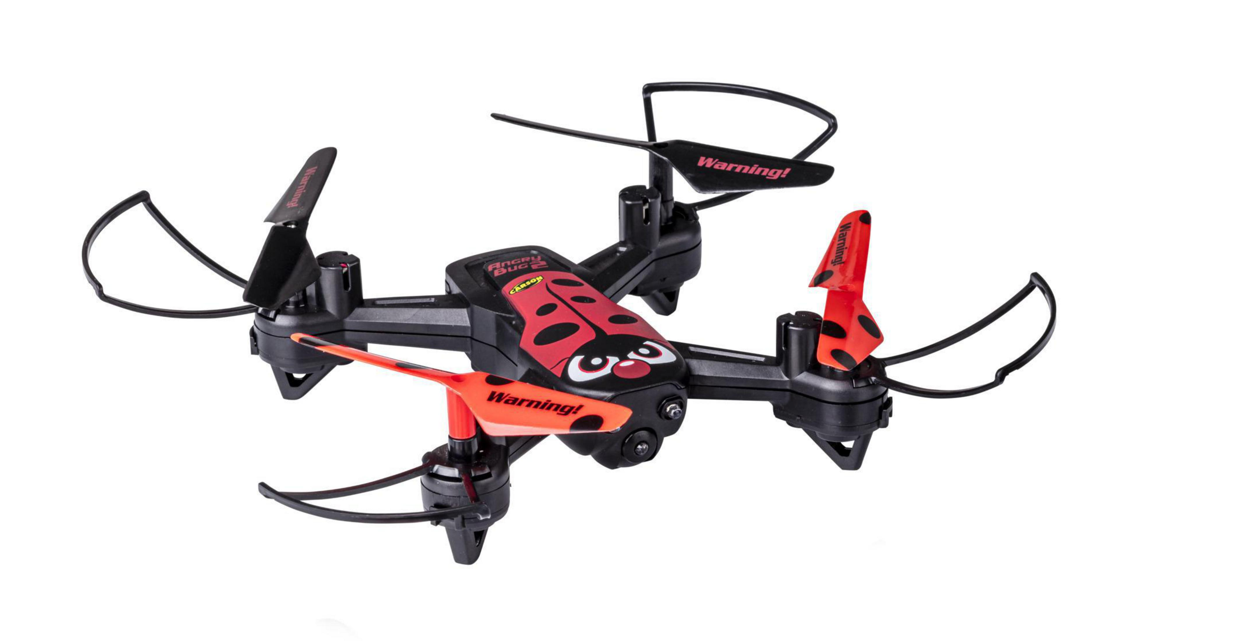 Schwarz/Rot BUG 500507153 Drohne, 2.0 X4 CARSON QUADCOPTER ferngesteuerte ANGRY