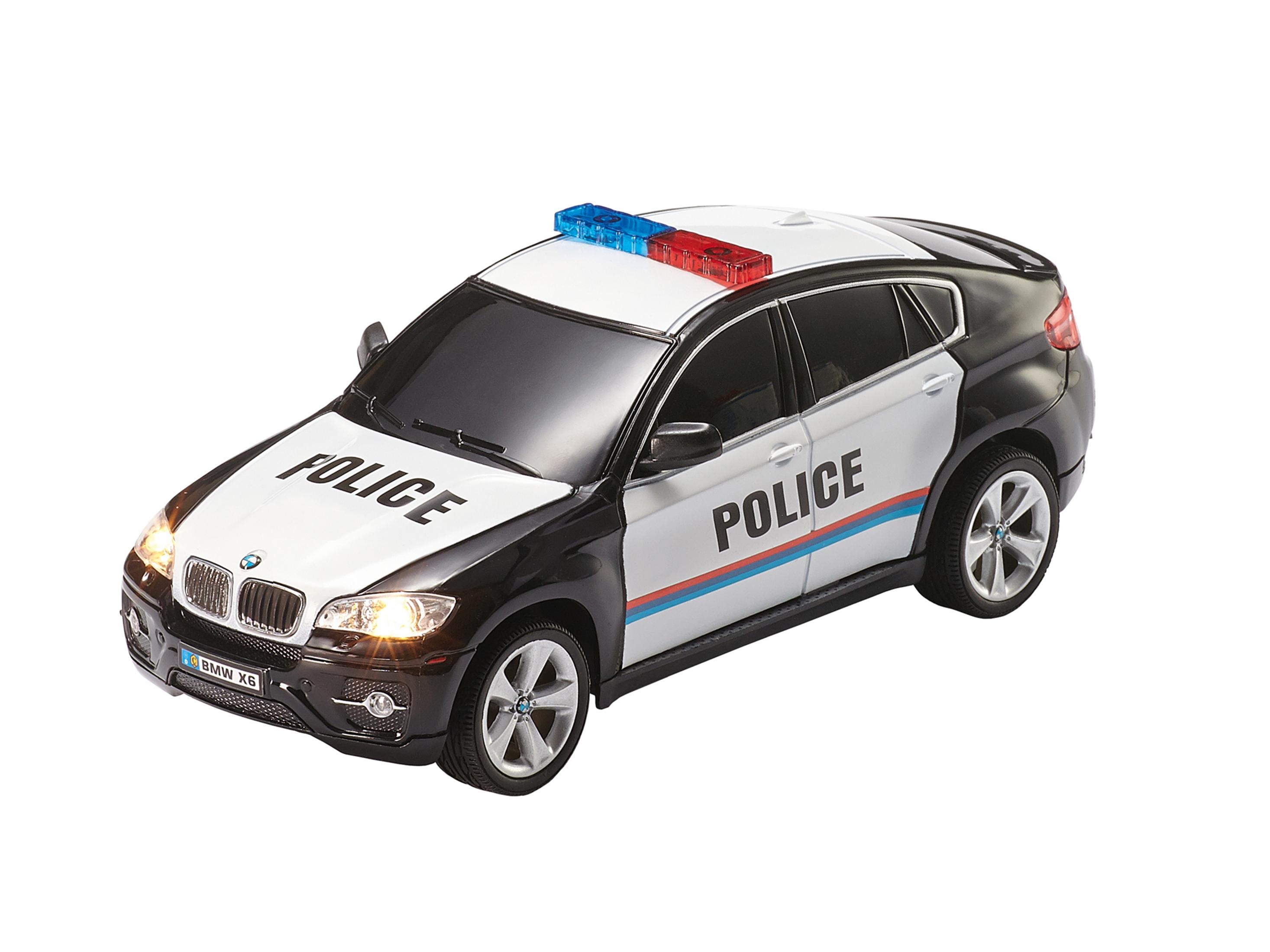 Spielzeugfahrzeug, BMW Schwarz/Weiß 24655 POLICE R/C REVELL X6