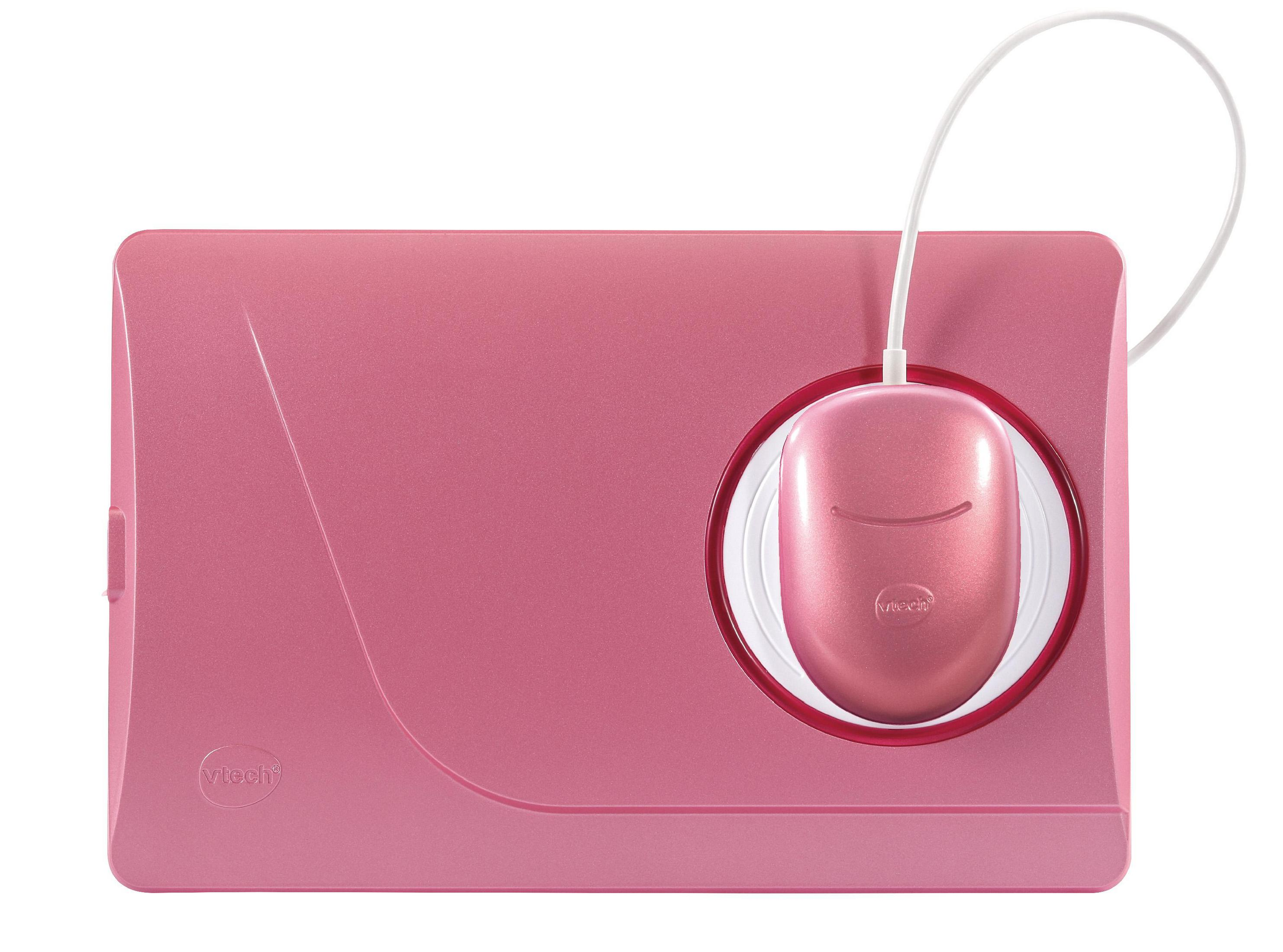 Rosa VTech Tablet mit Maus für Kinder. Die Maus ist rosa.