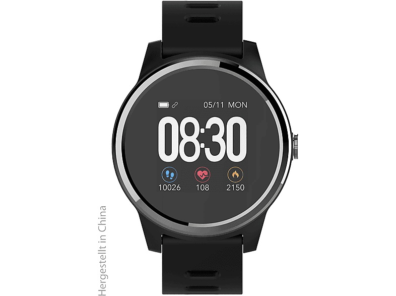 SWISSTONE SW 660 ECG BLACK Smartwatch 215 mm, Schwarz Kunststoff