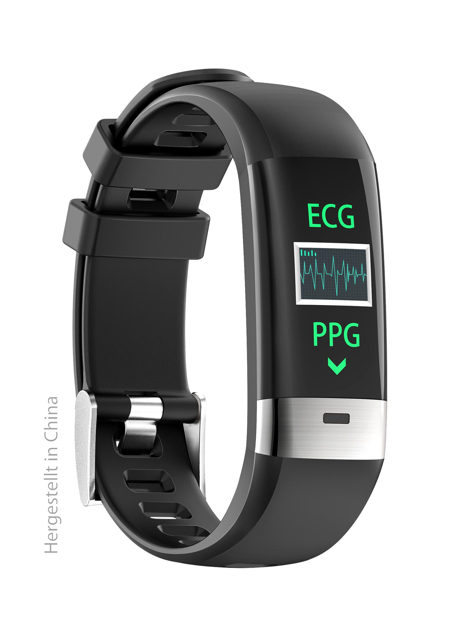 Smartwatch 620 Thermoplastisches ECG SWISSTONE Polyurethan, SW mm, BLACK Schwarz 215