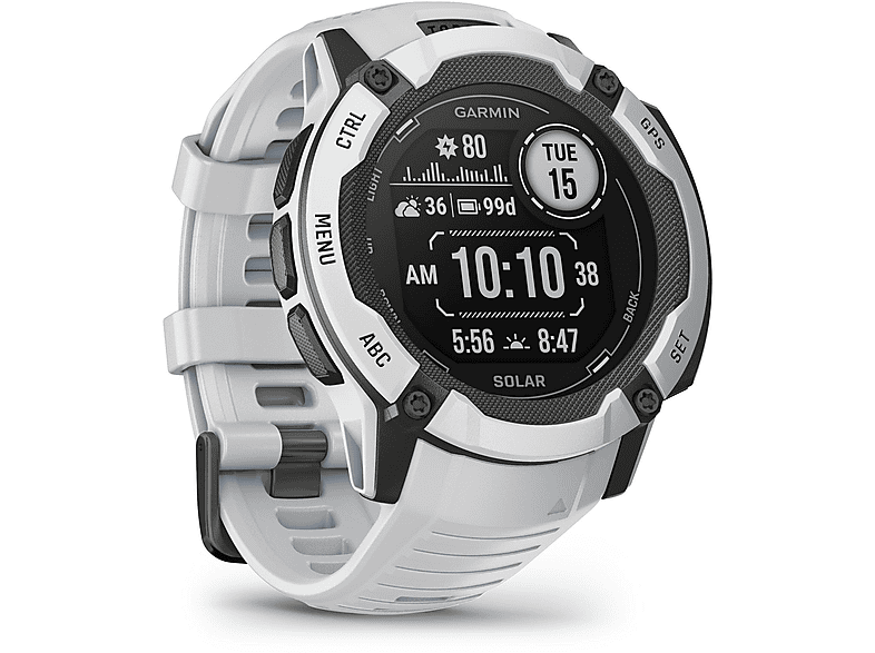 GARMIN INSTINCT 2X SOLAR STEINWEISS Smartwatch Polymer Silikon, 26 mm, Steinweiss