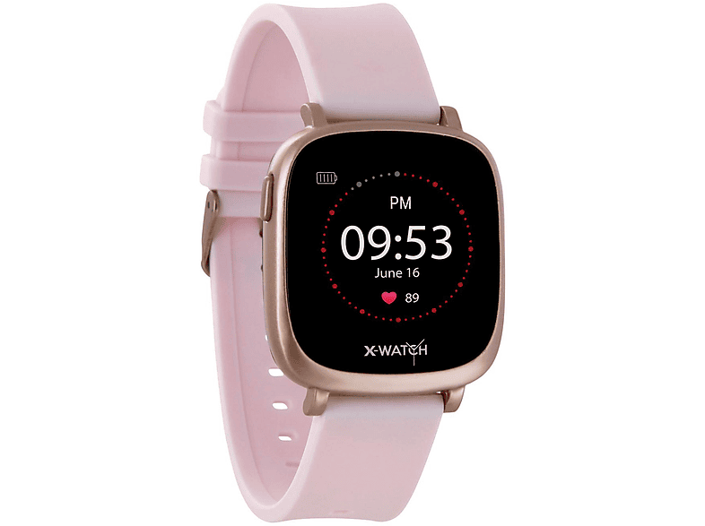X-WATCH 54039 IVE XW FIT URBAN ROSE Smartwatch Polycarbonat Silikon, 20 x 247 mm, Gehäuse: Rosé Gold/Armband: Rosé Gold