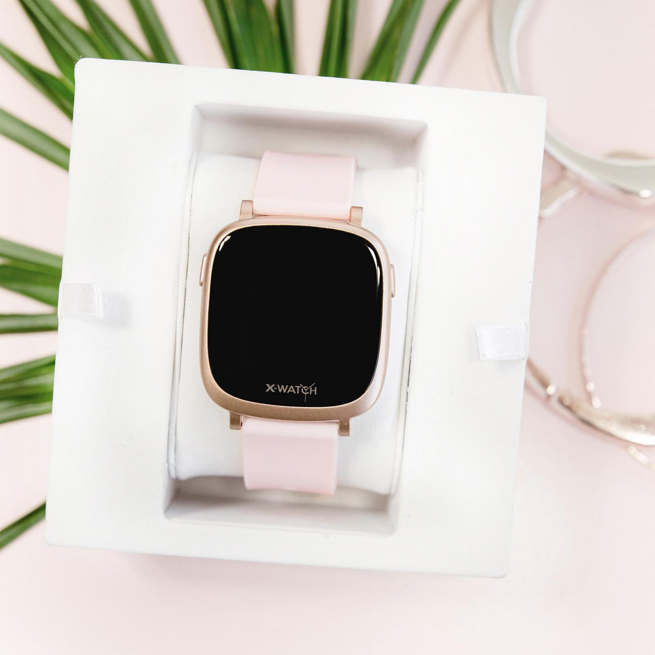 FIT Rosé Rosé Polycarbonat mm, 247 54039 URBAN 20 XW IVE Gold Gold/Armband: Smartwatch X-WATCH x Silikon, ROSE Gehäuse:
