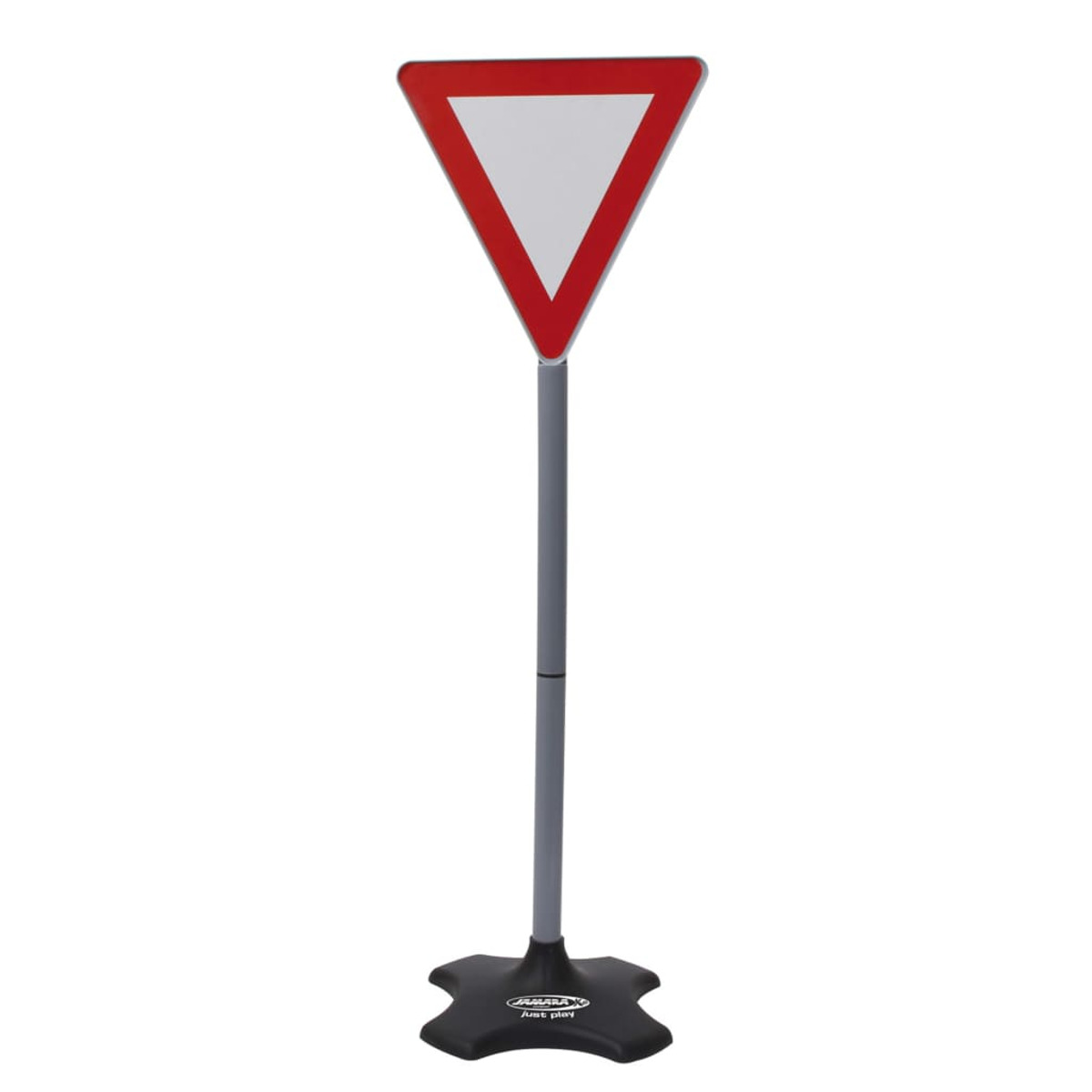 Znak ustąp pierwszeństwa z białym trójkątem i czerwoną obwódką.