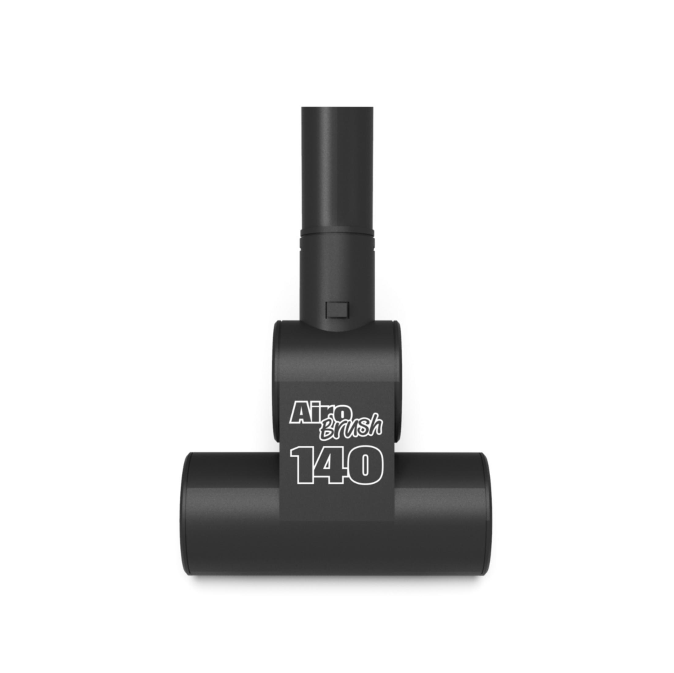 Strumento aerografo nero. Le parole 'Air Brush 140' sono stampate sullo strumento.
