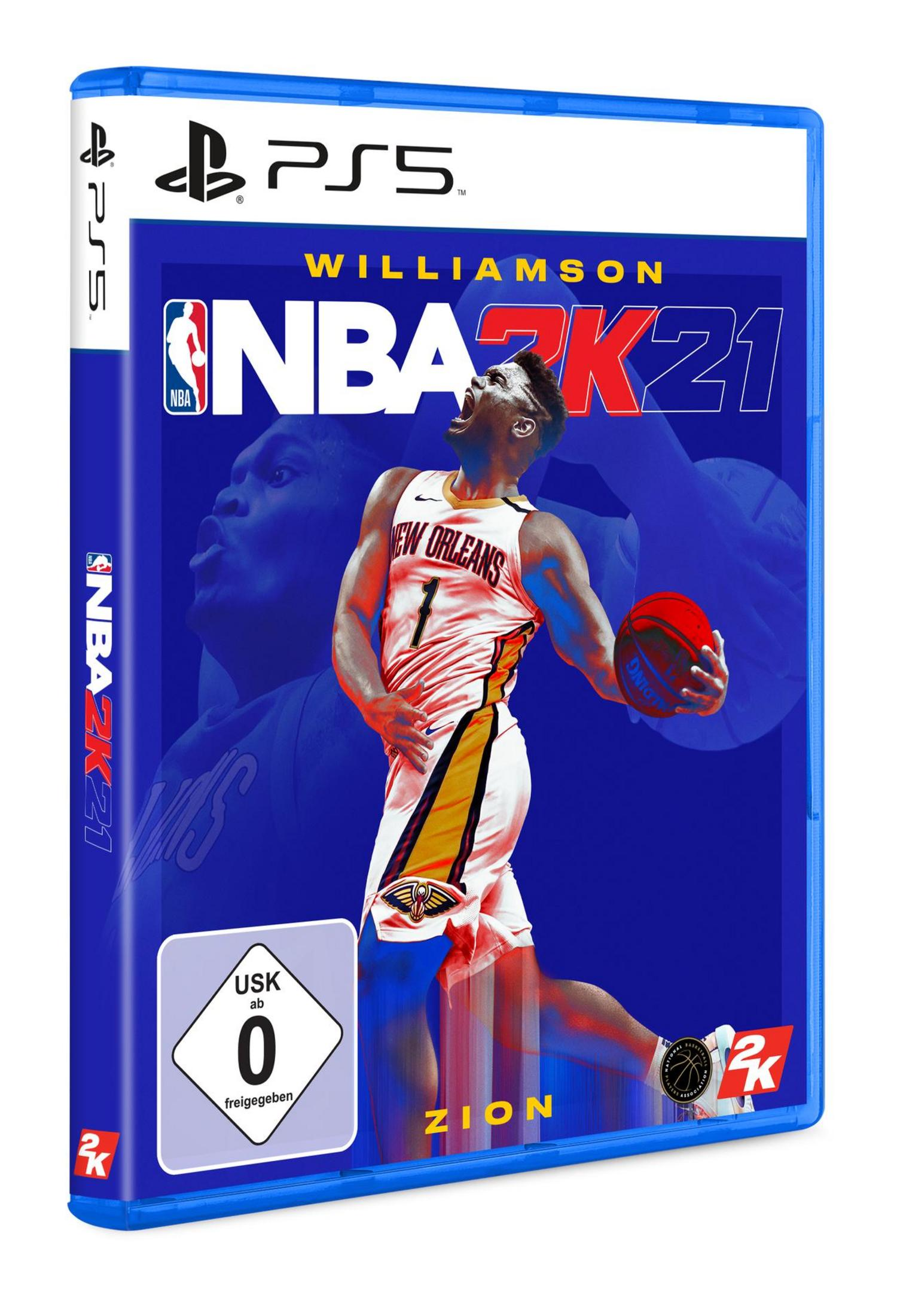PS5-Spielhülle für NBA 2K21 mit Zion Williamson.