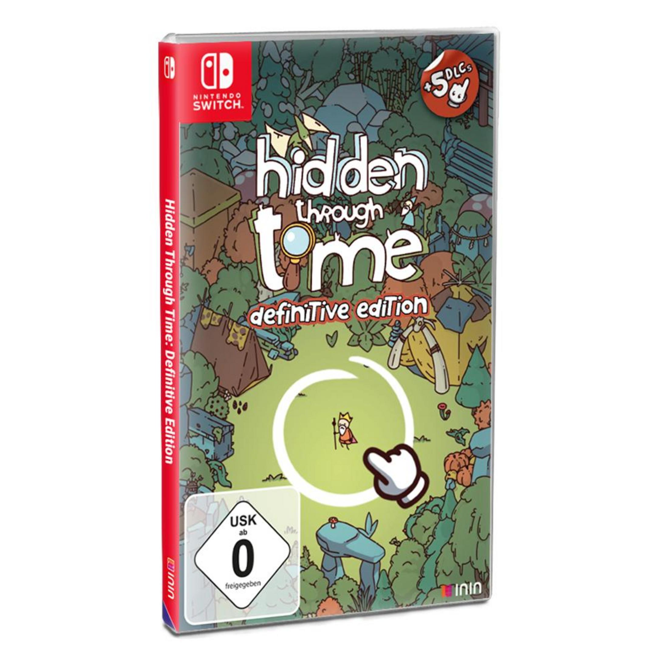 Una scatola di gioco con il titolo "Hidden Through Time: Definitive Edition".
