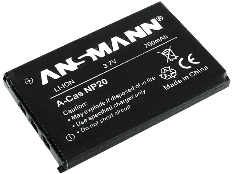 Stück ANSMANN Li-Ion mAh 700MAH Kameraakku, 3.7 5022773/05 700 Lithium-Polymer, Akku Volt, A-CAS NP20 1