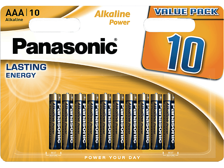 PANASONIC 00261959 LR03APB/10BW AAA Alkaline, Volt 10 Batterie, Micro Stück 1.5