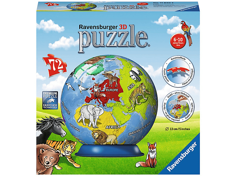 RAVENSBURGER 11840 KINDERERDE 3D Mehrfarbig Puzzle