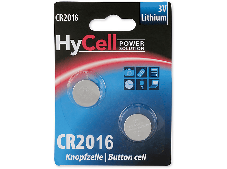ANSMANN 5020182 CR 2016 HYCELL 2-ER BLISTER CR2016 Knopfzelle, Lithium, 3 Volt 2 Stück