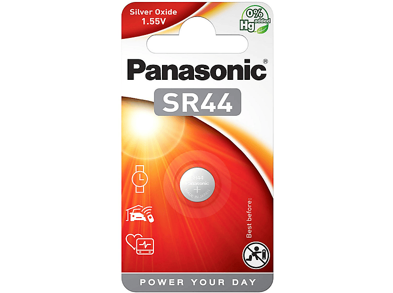 PANASONIC SR 44 SR44 Batterie, Silber-Oxid
