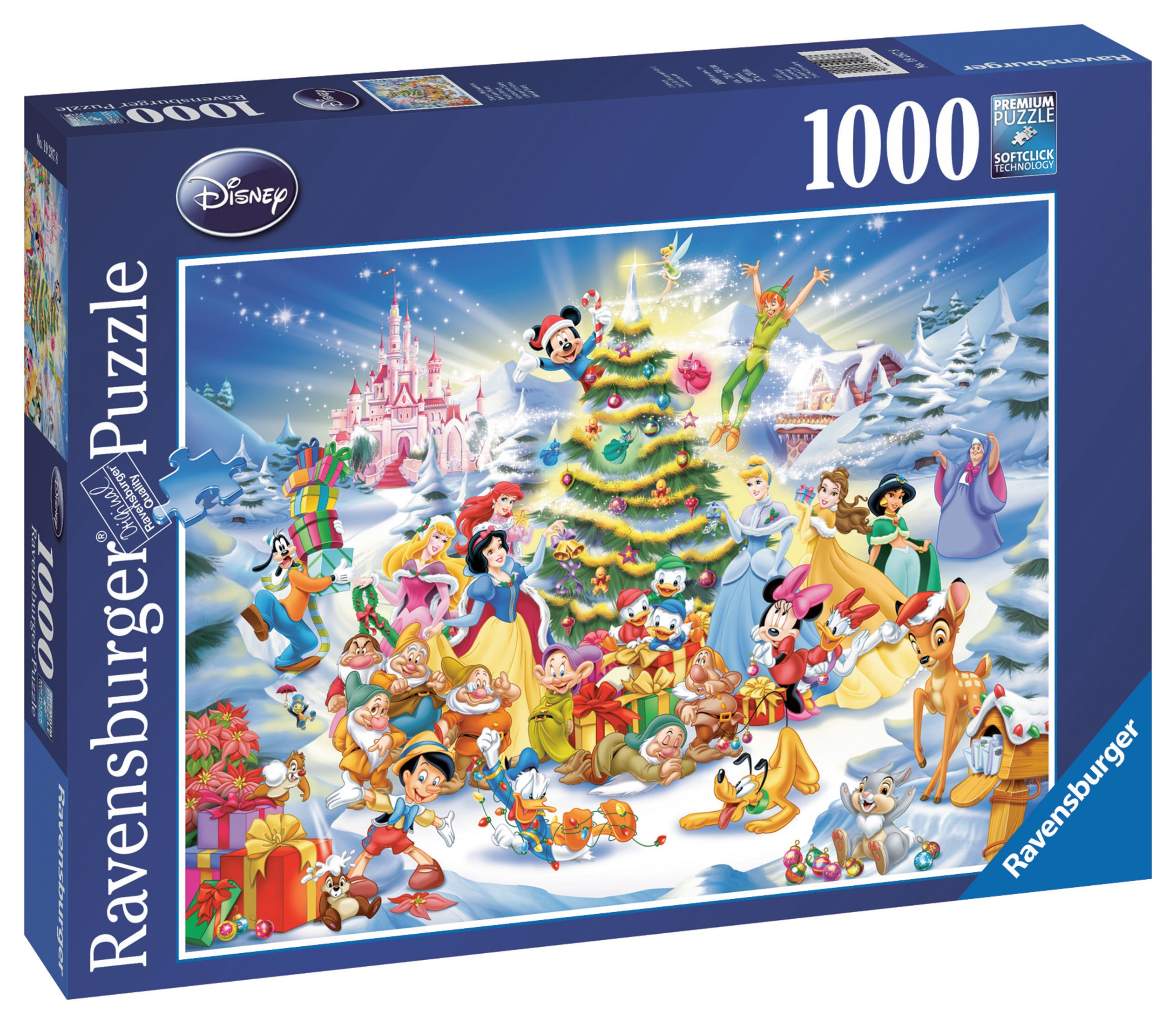 Disney Winterlandschaft Puzzlebox mit vielen Figuren. Bunt, festlich.
