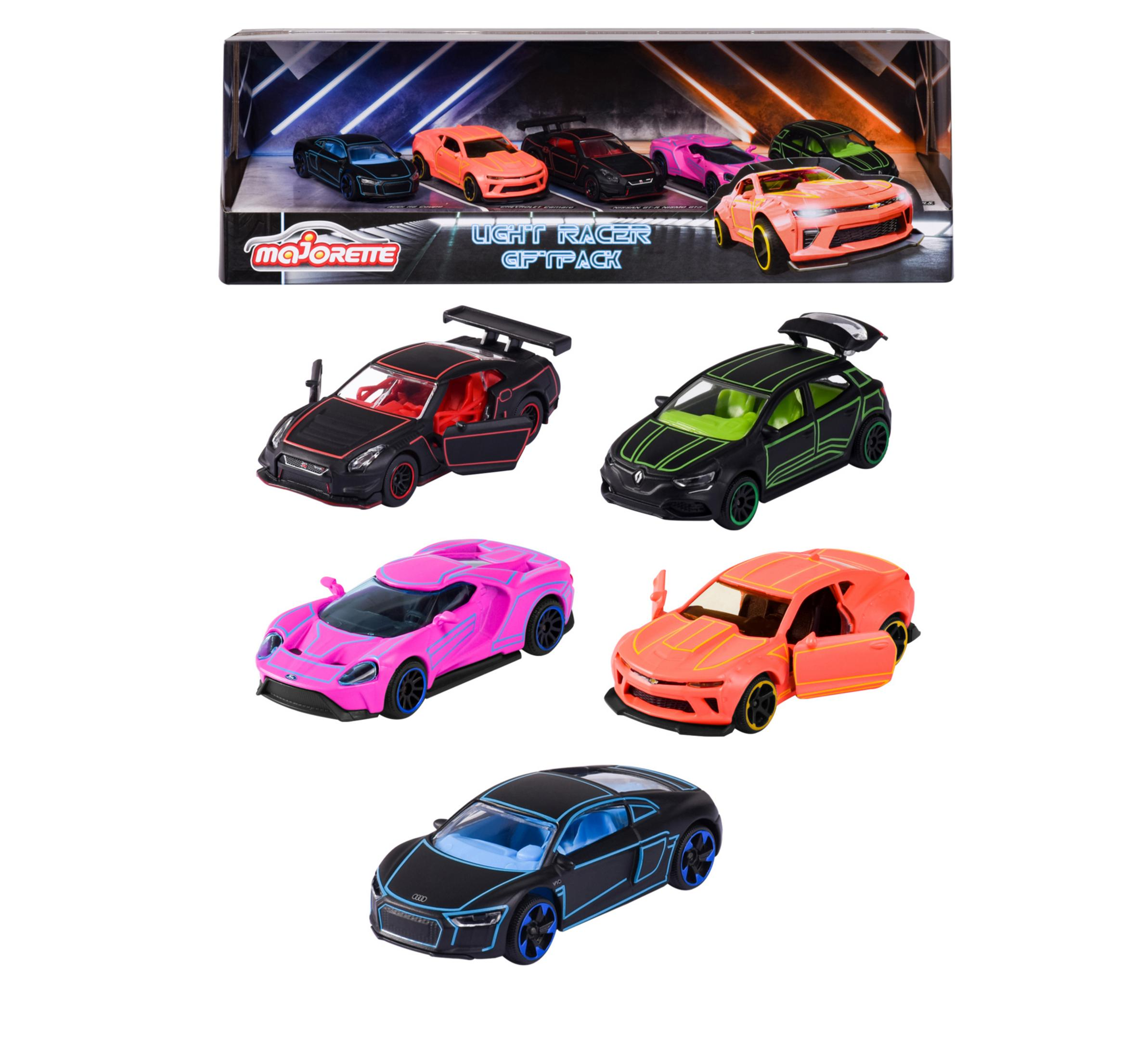 MAJORETTE 212053179 LIGHT GIFTPACK PIECES RACER 5 Mehrfarbig Spielzeugauto