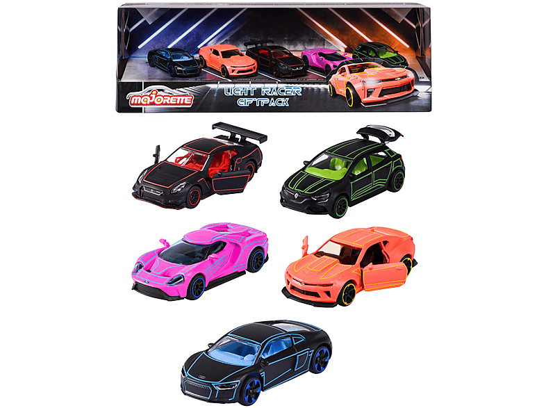 MAJORETTE 212053179 LIGHT GIFTPACK PIECES RACER 5 Mehrfarbig Spielzeugauto