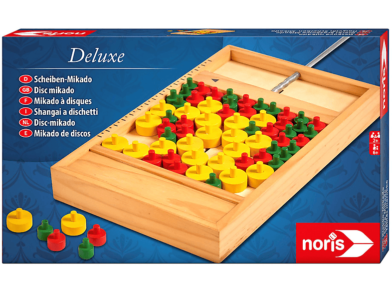 NORIS 606101929 DELUXE Familienspiel Mehrfarbig SCHEIBENMIKADO