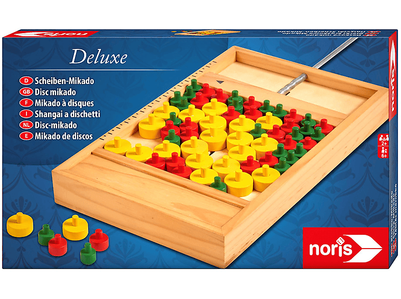 606101929 NORIS DELUXE Mehrfarbig SCHEIBENMIKADO Familienspiel