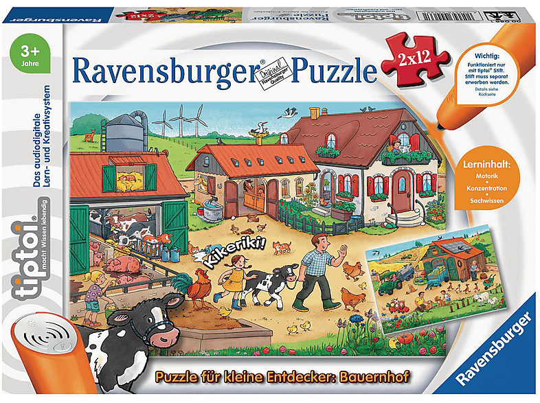 RAVENSBURGER 00066 TIPTOI PUZZLE BAUERNHOF Mehrfarbig Kinderspiel