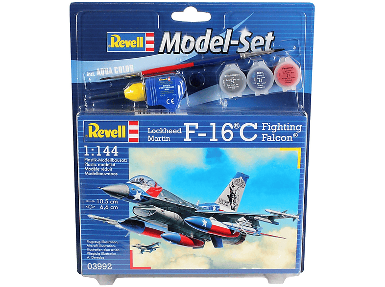 REVELL Mehrfarbig SET USAF MODEL 63992 F-16C Modellbausatz,
