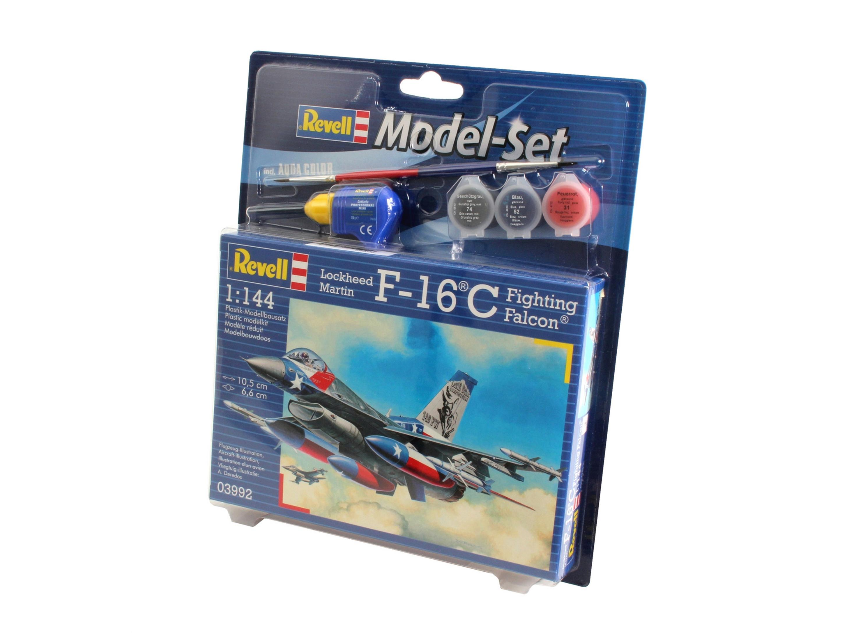 REVELL Mehrfarbig SET USAF MODEL 63992 F-16C Modellbausatz,