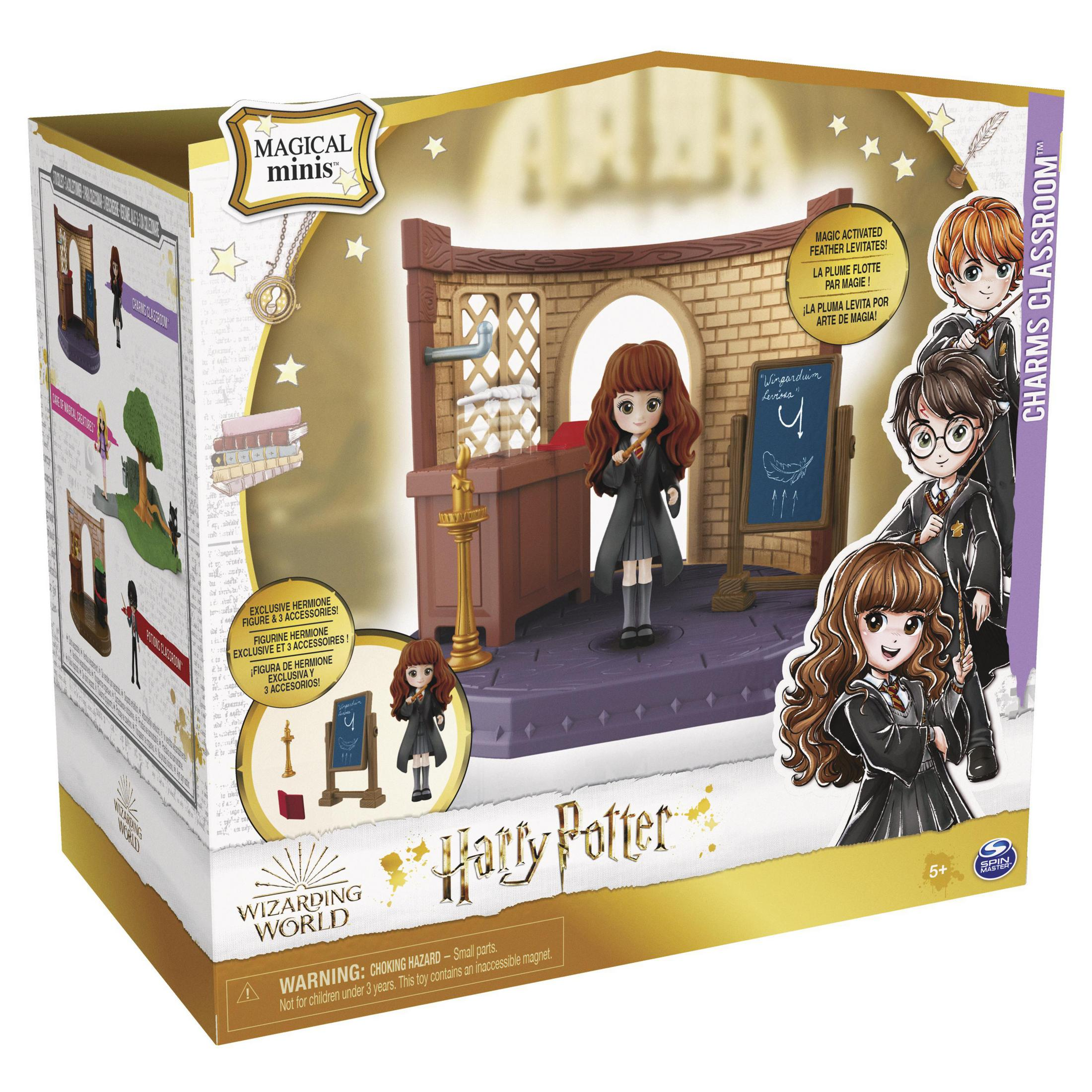 Zestaw klasy Harry Potter Magical Minis z figurkami Hermiony i uczniów.