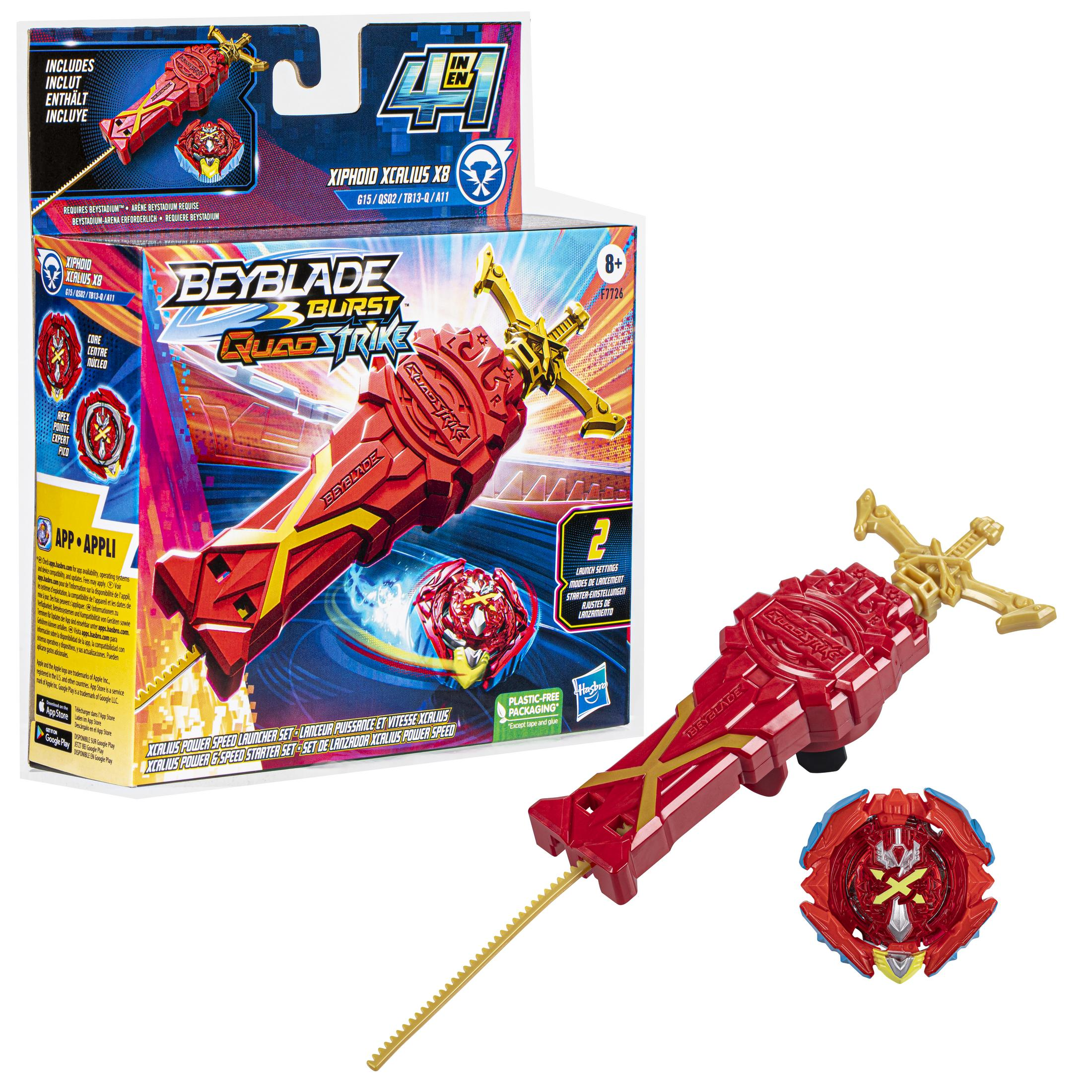 Mehrfarbig Spielset GAMING XCALIUS POWER F7726EU4 BEY LAUNCHER QS HASBRO SPEED PACK