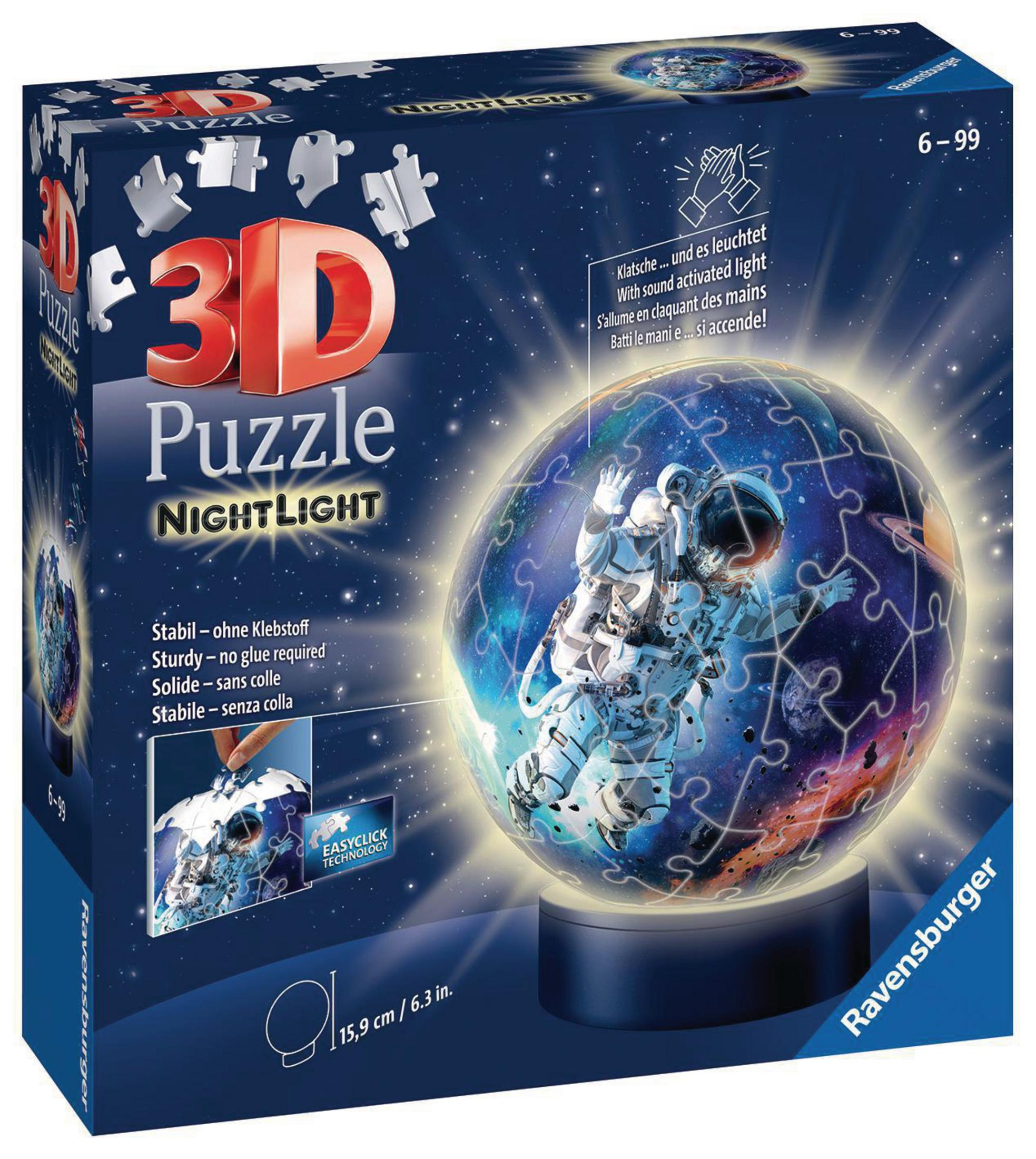 RAVENSBURGER 11264 NACHTLICHT-ASTRONAUTEN 3D IM Puzzle Mehrfarbig