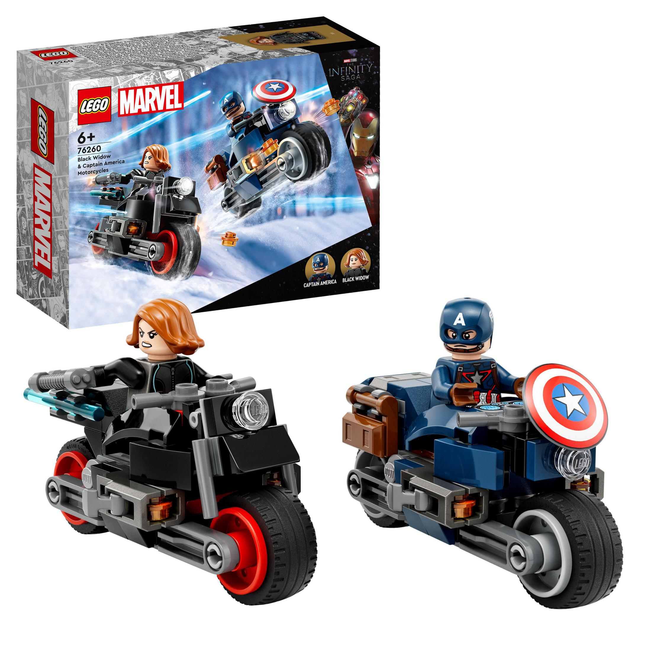LEGO Marvel Black Widow ve Kaptan Amerika Motosikletleri 76260