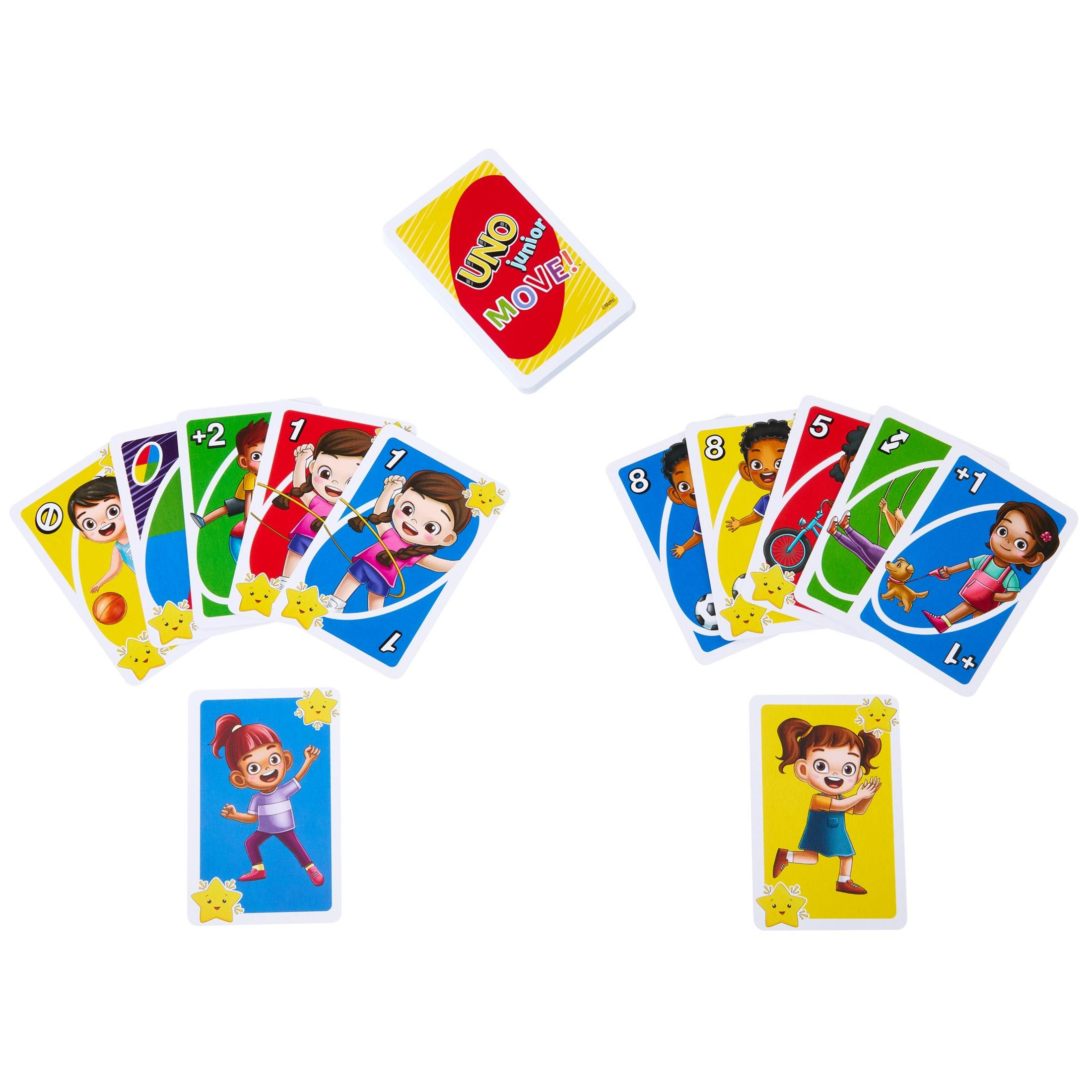 JUNIOR Mehrfarbig GAMES MOVE UNO HNN03 Kartenspiel MATTEL