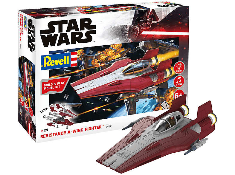 REVELL 06770 RESISTANCE A-WING FIGHTER Mehrfarbig Raumschiff, RED