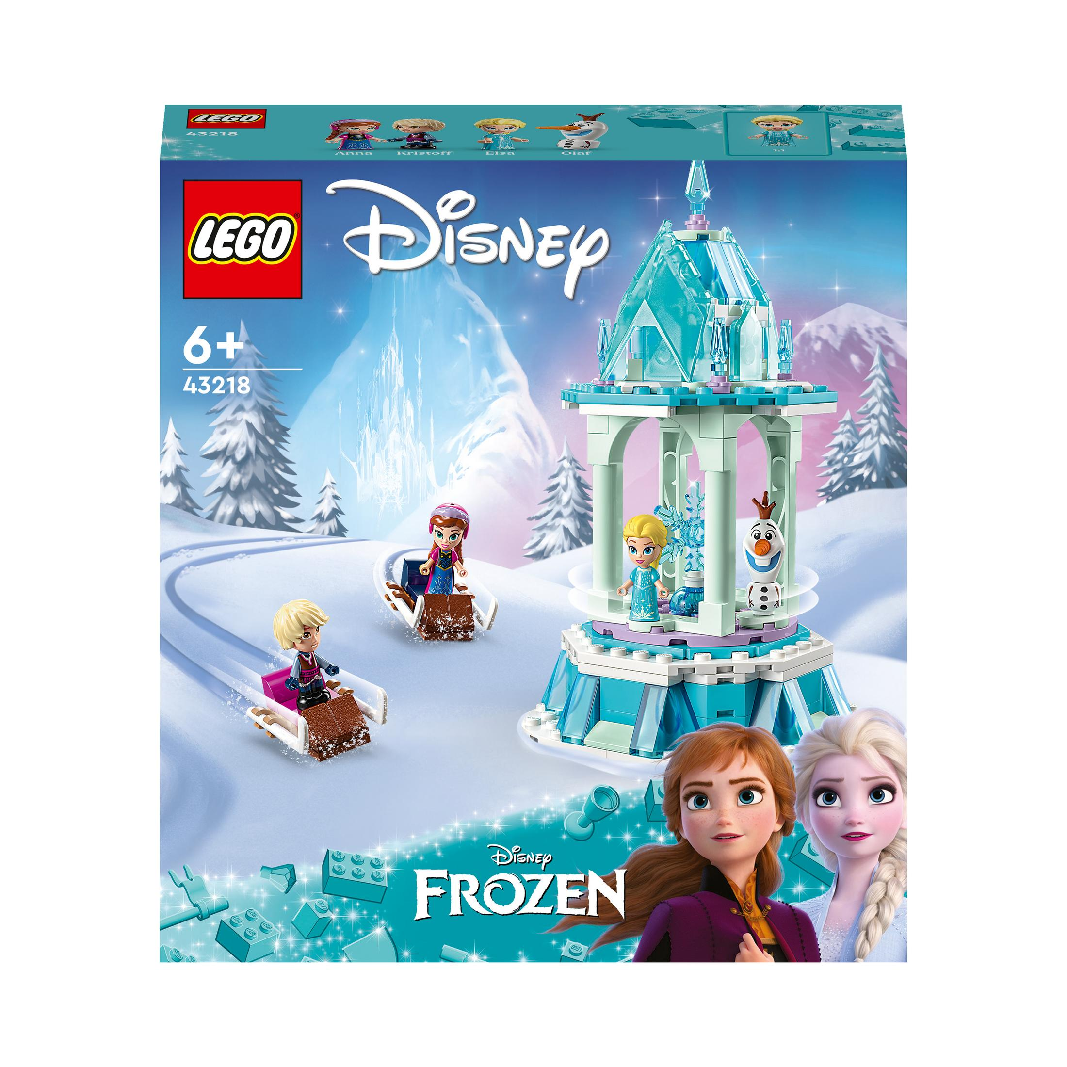 Set de Lego Disney Frozen con personajes en un paisaje nevado.