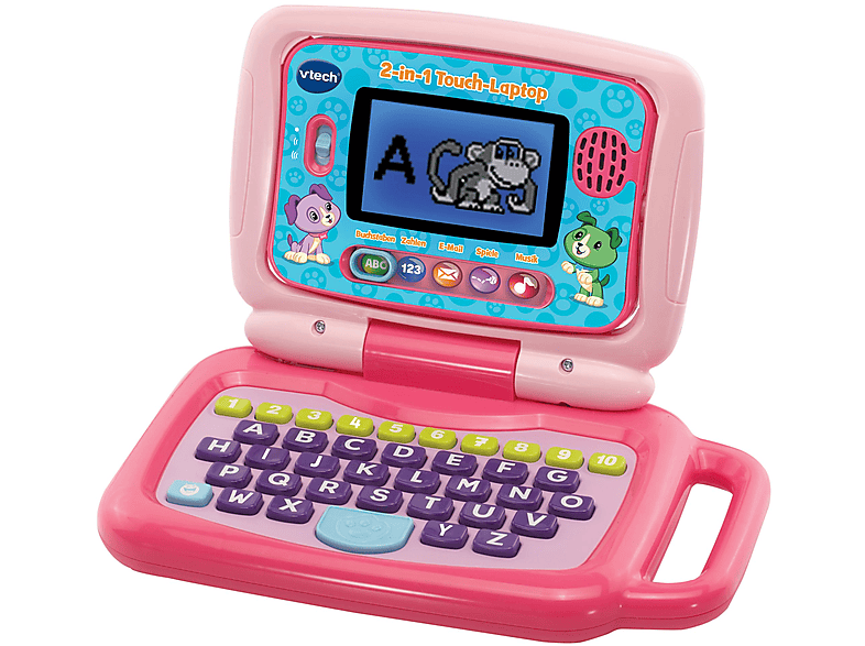 VTECH 80-600954 2-IN-1 Lernlaptop, Mehrfarbig TOUCH-LAPTOP PINK