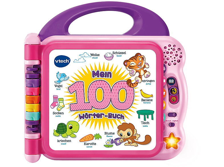 VTECH 80-601554 Lerncomputer, MEIN 100-WÖRTER-BUCH Mehrfarbig PINK