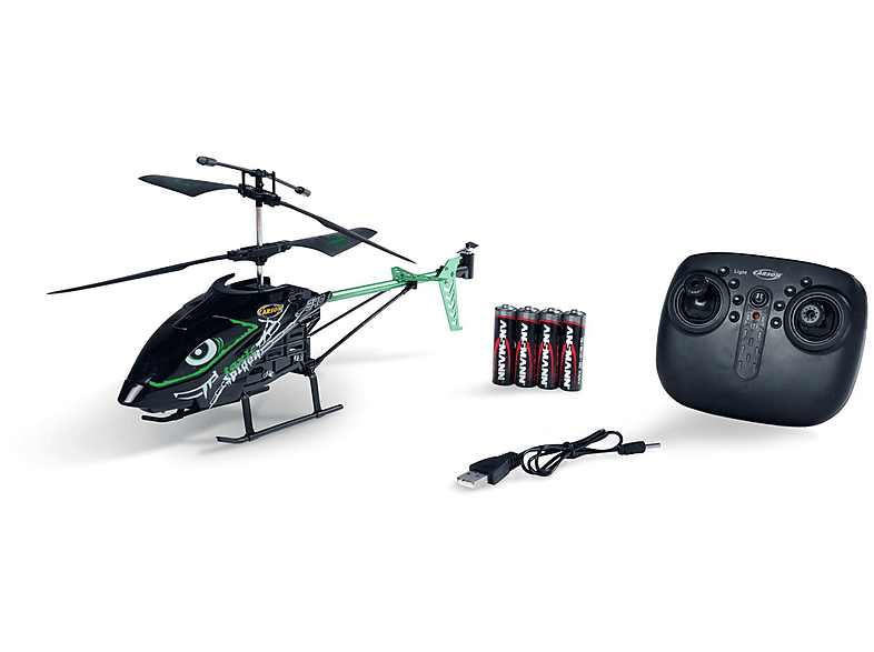 CARSON 500507160 TOXIC Grün Spielzeughelikopter, 340 SPIDER R/C